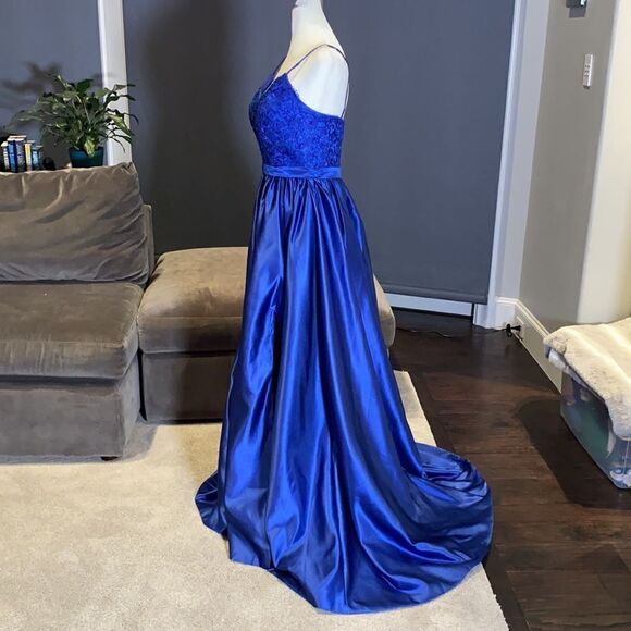 Women’s Spaghetti Strap Full Length Corset Back Party Prom Dress Size L *READ - Picture 4 of 12